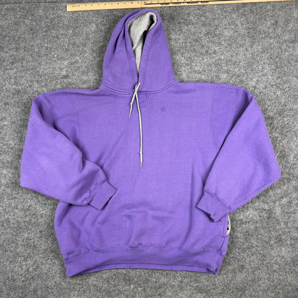 Starter Hoodie Mens Size XL Purple Pullover Embroidered Logo Contrast Hood Good